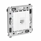 Avanti Компьютерная розетка RJ-45 без шторки в стену, кат.6 одинарная, Белое облако