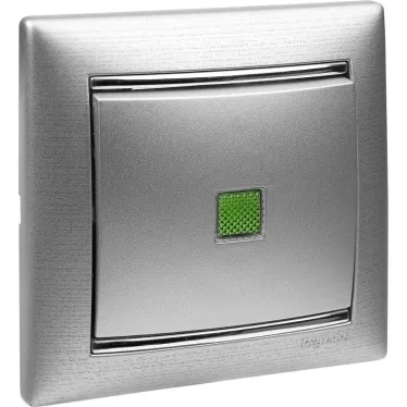 VALENA Рамка 1 пост матовый алюминий