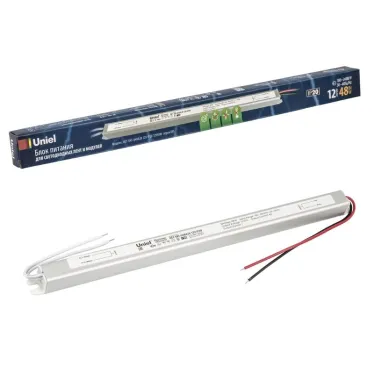 Блок питания ультратонкий 48Вт 12В Металлический корпус UET-VAT-048A20 12V IP20