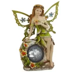 Садовый светильник на солнечной батарее, полистоун, цветной, 27 см SL-RSN27-ELF