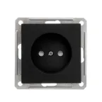 W59 Розетка скрытая без рамки черный бархат