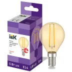 Лампа светодиодная G45 шар золото 5Вт 230В 2700К E14 серия 360° IEK