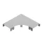 Крышка к углу горизонтальному 90 град. к лотку ПЛК 100, толщ. 1,2 мм, Сендзимир цинк