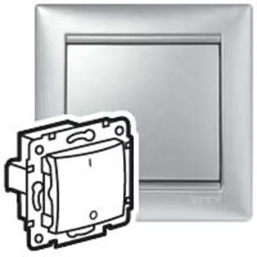 VALENA Выключатель на 3 положения 10A алюминий