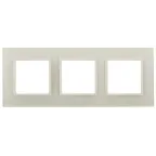 Рамка на 3 поста, стекло, Эра Elegance, сл.кость+сл.кость, 14-5103-02