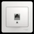GLOSSA Розетка компьютерная RJ45 категория 5е в рамку белая