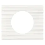 Рамка, однопостовая, Corian белый рельеф