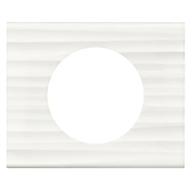 Рамка, однопостовая, Corian белый рельеф