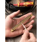 Шина PEN ноль-земля 6х9мм 20 отверстий латунь крепеж по краям PROxima