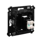 Avanti Розетка телефонная в стену одинарная, ''Черный квадрат''