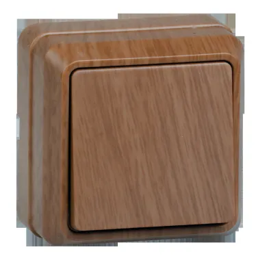 ОКТАВА Выключатель одноклавишный наружный дуб