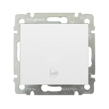 VALENA Кнопка с символом Звонок белый