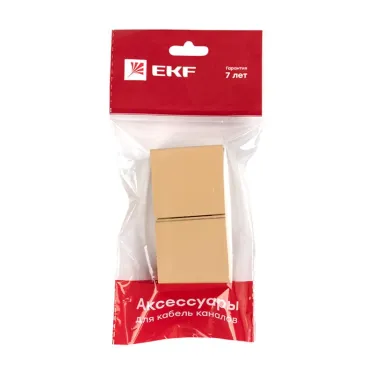 Соединитель (40х25) (4 шт) Plast PROxima под светлое дерево