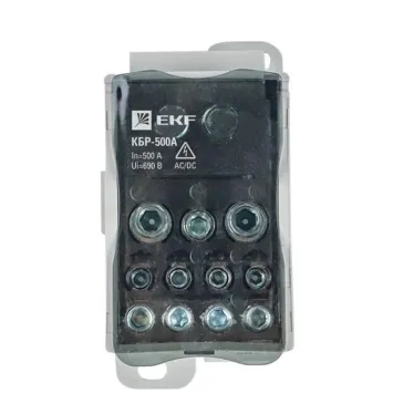 Блок распределения (Кросс) крепеж на панель DIN КБР-500A