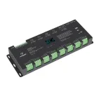 Декодер SMART-DMX-SUF (12-24V, 24x5A, XLR3, RJ45) (IP20 металл, 5 лет)