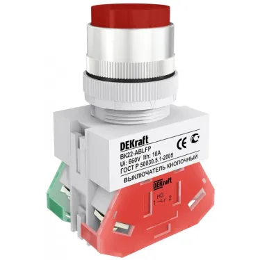 Кнопка красная ABLFP 22мм220В ВK-22