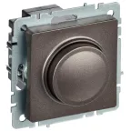 BRITE Светорегулятор поворотно-нажимной 600Вт СС10-1-0-БрТБ бронза