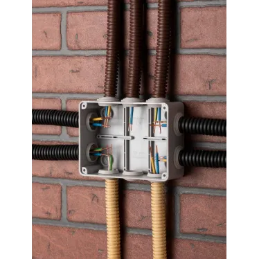 Коробка распаячная КМР-050-041пк пылевлагозащищенная10 мембранных вводов уплотнительный шнур прозрачная крышкой (150х110х70) PROxima