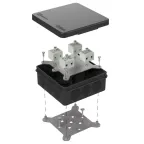 Коробка огнестойкая для о/п двухкомпонентная 60-0303-9005-FR6.0-8 Е15-Е120 100х100х40