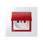 Вставка с крышкой для розетки в 2701610-.., ...620-..., 630-..., 640-030, S27Pl, красный прозрачный