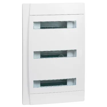 Щит распределительный встраиваемый ЩРв-П-36 пластиковый белый прозрачная дверь IP40 бел без шины Practibox