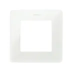 Рамка на 1 пост белый с основанием цвета тростниковый сахар S82 Detail