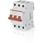 Рубильник трехполюсный SD203 40A рычаг красный