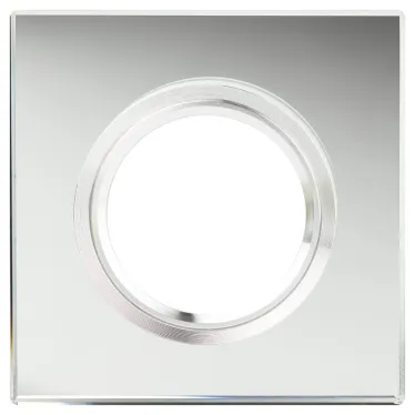 Светильник декор стекло квадрат MR16,12V/220V, 50W, хром/зеркальный DK8 CH/WH