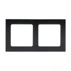 Стокгольм Рамка 2-местная металлическая черная