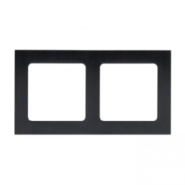 Стокгольм Рамка 2-местная металлическая черная