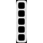 Valena ALLURE Рамка 5 постов Нарцисс хром универсальная