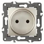Розетка 2P, 16A-250В, IP20, Эра Elegance, шампань (10/100/2800) 14-2105-04