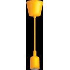 Светильник с проводом 1м.Е27 декор желтый