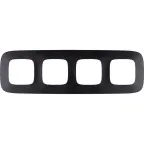 Valena ALLURE Рамка 4 поста матовый черный универсальная