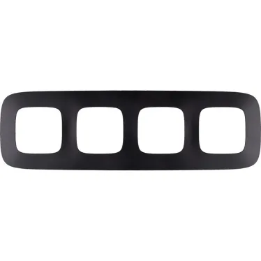 Valena ALLURE Рамка 4 поста матовый черный универсальная