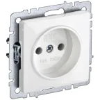 BRITE Розетка без заземления без защитных шторок 10А РС10-1-0-БрБ белый