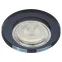 Светильник декор стекло круглое MR16,12V/220V, 50W, хром/черный DK7 CH/BK