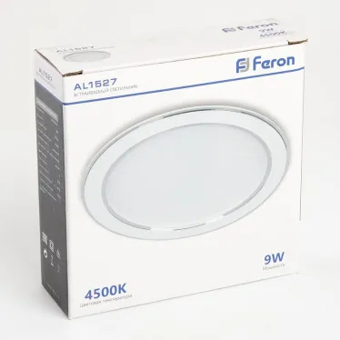 Светильник светодиодный ДВО-9w 4500К 720Лм белый