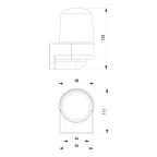 Светильник для бани керамика/стекло угловой IP54 E27 max 60Вт 150х110х85 белый НББ 02-60-003