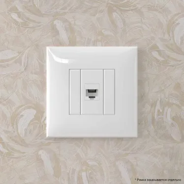 Avanti Телефонная розетка RJ-12 без шторки в стенуодинарная Белое облако