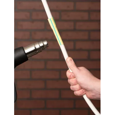 Трубка термоусаживаемая ТУТ нг 14/7 желто-зеленая в отрезках по 1м PROxima