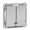W59 Выключатель двухклавишный с подсв. 10АХ, механизм, матовый хром