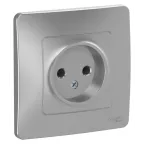 BLANCA скрытой установки розетка без заземления без шторок 16А, 250В, алюминий