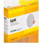Светильник светодиодный ДПБ 2005 12Вт IP20 4000К круг белый IEK