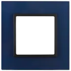 Рамка на 1 пост, стекло, Эра Elegance, синий+антр, 14-5101-29