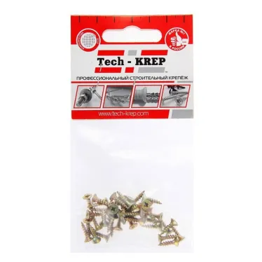 Шуруп универсальный 4,5х25 потайная головка, остроконечный, желтопассивированный (18шт) - пакет