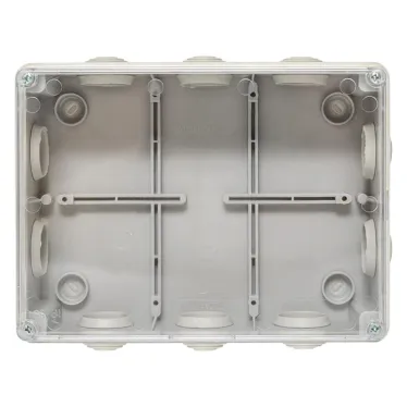 Коробка распаячная КМР-050-042пк пылевлагозащищенная 10 мембранных вводов уплотнительный шнур прозрачная крышка (190х140х70) PROxima