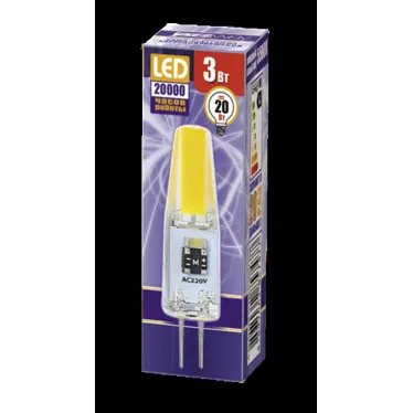 Лампа светодиодная LED 3Вт G4 холодныйCOB