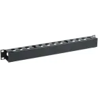 Органайзер кабельный с крышкой 19дюйм 1U черный