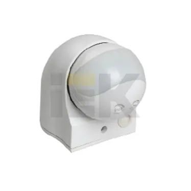 Датчик движения ДД 010 белый, макс. нагрузка 1100Вт, угол обзора 180град., дальность 10м, IP44, IEK
